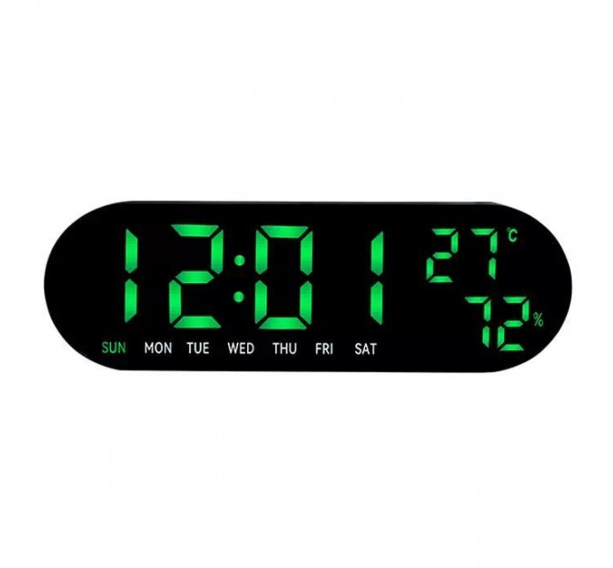 Часы сетевые VST-913Y-4, зеленые, температура, USB
