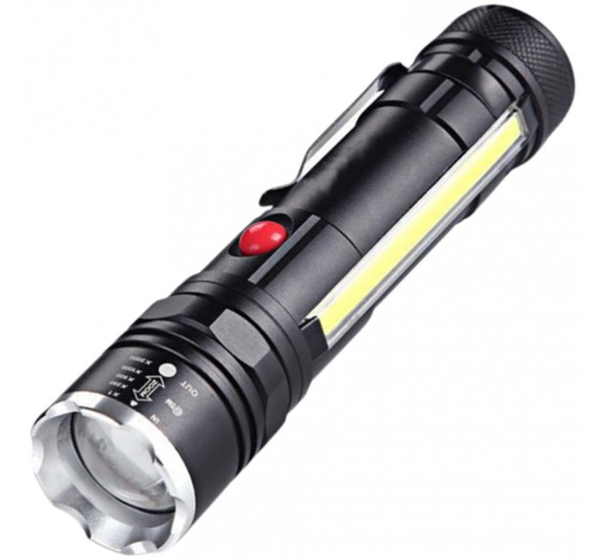 Фонарь Police T6-26+T6+COB, 1x18650/3xAAA, магнит, zoom, ЗУ microUSB, Box