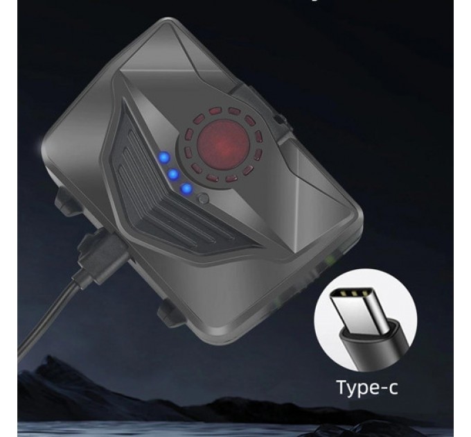 Фонарь налобный BL-A12-3-P90, Power Bank, 3x18650, zoom, ЗУ Type-C, Box