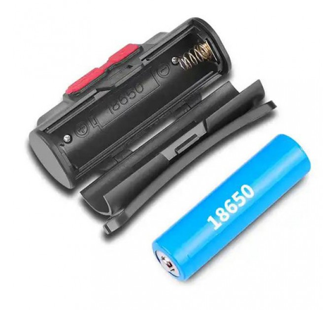 Фонарь налобный PLD-2119B-XPE+2COB(White+Red), 1х18650, ЗУ Type-C, Box