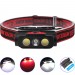 Фонарь налобный PLD-2119B-XPE+2COB(White+Red), 1х18650, ЗУ Type-C, Box