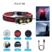 Фонарь налобный PLD-2119B-XPE+2COB(White+Red), 1х18650, ЗУ Type-C, Box