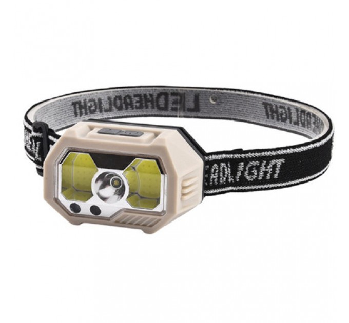 Фонарь налобный SH-S31-XPE+COB(White+Red), Motion Sensor, Li-Ion аккумулятор, ЗУ Type-C, Box