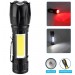 Фонарь W601-XPE(Red)+COB(White), Li-Ion аккум., ЗУ Type-C, zoom, Box