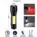 Фонарь W601-XPE(Red)+COB(White), Li-Ion аккум., ЗУ Type-C, zoom, Box