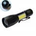 Фонарь 513-XPE+COB, Li-Ion аккум., zoom, ЗУ microUSB