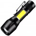 Фонарь 513-XPE+COB, Li-Ion аккум., zoom, ЗУ microUSB