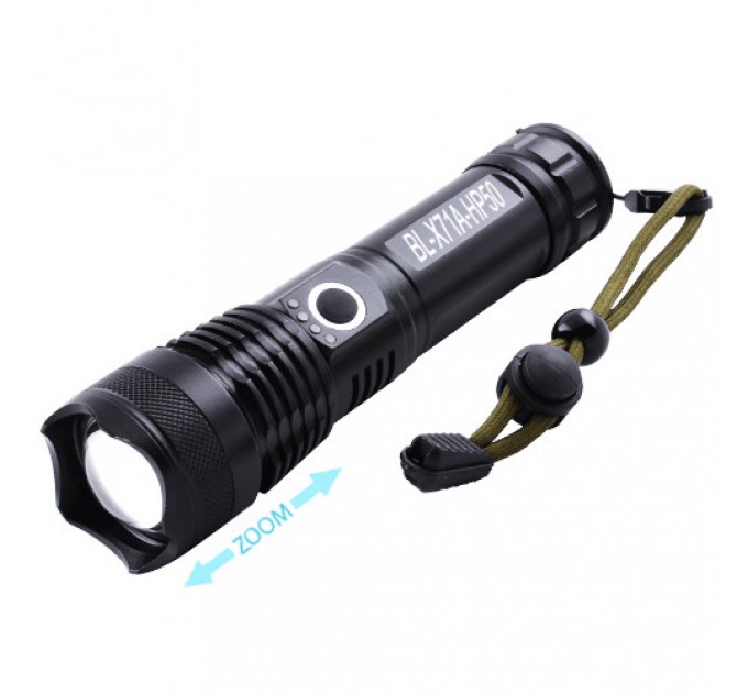 Фонарь Police X71A-HP90, 1x18650/3xAAA, индикация заряда, zoom, ЗУ Type-C, Box