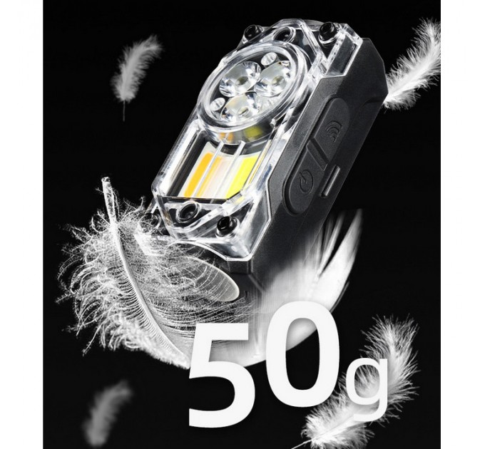 Фонарь налобный YY-19B-3SMD+2COB(White+Yellow+Red), Motion Sensor, Li-Ion аккум., ЗУ Type-C, магнит, Box