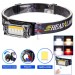 Фонарь налобный YY-19С-5SMD+COB(white+yellow+red), Motion Sensor, Li-Ion аккум., ЗУ Type-C, магнит, Box