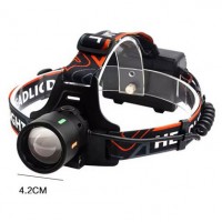 Фонарь налобный NIGHT VISION FLUORESCENCE BL-T207-TG, 2x18650, 1 РЕЖИМ, ЗУ Type-C, zoom