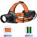Фонарь налобный NIGHT VISION FLUORESCENCE BL-T210-TG, 2x18650, 1 РЕЖИМ, ЗУ Type-C, zoom