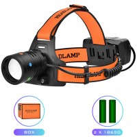 Фонарь налобный NIGHT VISION FLUORESCENCE BL-T210-TG, 2x18650, 1 РЕЖИМ, ЗУ Type-C, zoom