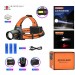 Фонарь налобный NIGHT VISION FLUORESCENCE BL-T67-TG+COB(White+Red), 3x18650, 1 РЕЖИМ, Power Bank, ЗУ Type-C, zoom