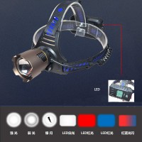 Фонарь налобный A49-TG, Power Bank, 3x18650, ЗУ Type-C, zoom, Box