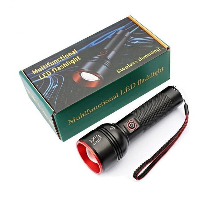 Фонарь SY-2208-TG, 1 РЕЖИМ, Power Bank, 1x18650, ЗУ Type-C, zoom, Box