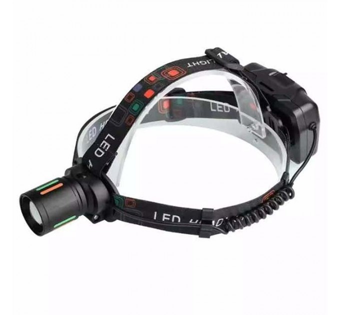 Фонарь налобный NIGHT VISION FLUORESCENCE W668-TG, 2x18650, ЗУ Type-C, zoom, Box