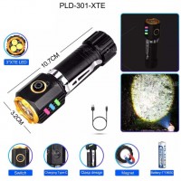 Фонарь NIGHT VISION FLUORESCENCE 301-3XTE, 1x18650, ЗУ Type-C, магнит, Box