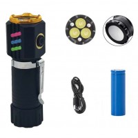 Фонарь NIGHT VISION FLUORESCENCE 301-3XTE, 1x18650, ЗУ Type-C, магнит, Box