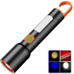 Фонарь BL-636-3TG (WHITE+YELLOW+BLUE)+COB(WHITE+RED), Li-Ion аккумулятор, ЗУ Type-C, zoom, Box
