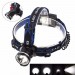 Фонарь налобный RN-1622-T6, 2x18650, ЗУ Type-C, zoom, Box