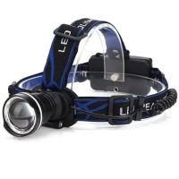 Фонарь налобный RN-1622-T6, 2x18650, ЗУ Type-C, zoom, Box