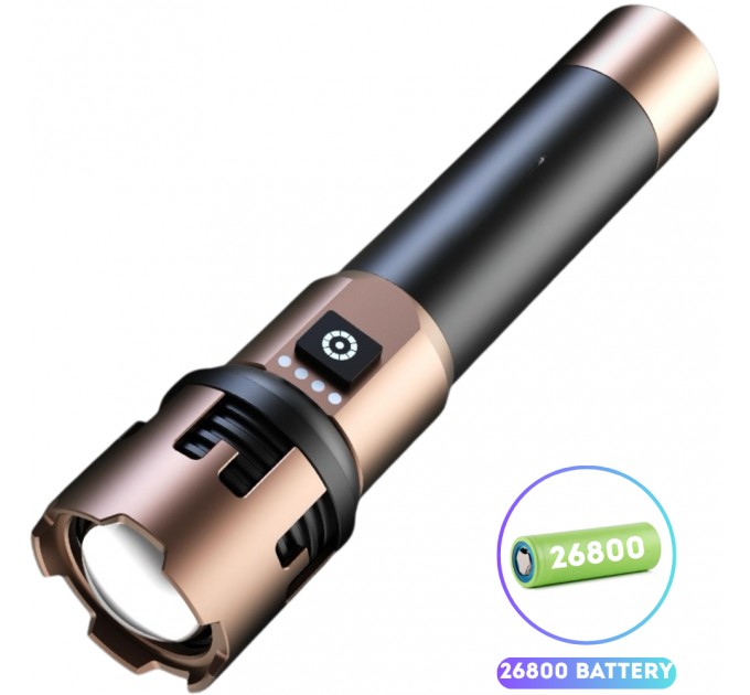 Фонарь A70-GT, 1x26800, Power Bank, ЗУ Type-C, zoom, Box