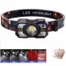 Фонарь налобный XS-09-LM+6SMD(WHITE+RED), Motion Sensor, Li-Ion аккум., ЗУ Type-C
