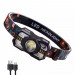 Фонарь налобный XS-09-LM+6SMD(WHITE+RED), Motion Sensor, Li-Ion аккум., ЗУ Type-C