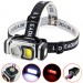 Фонарь налобный HX-T60-5SMD+COB(White+Red), Waterproof, 1x18650, ЗУ Type-C, магнит, Box