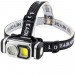 Фонарь налобный HX-T60-5SMD+COB(White+Red), Waterproof, 1x18650, ЗУ Type-C, магнит, Box