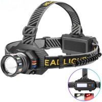 Фонарь налобный BL-T701C-TG, 2x18650, ЗУ Type-C, zoom, Box