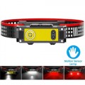 Фонарь налобный BL-T124-ХРЕ+COB (White+Red), Motion Sensor, 1x18650, ЗУ Type-C