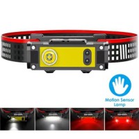 Фонарь налобный BL-T124-ХРЕ+COB (White+Red), Motion Sensor, 1x18650, ЗУ Type-C