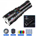 Фонарь NIGHT VISION FLUORESCENCE AK177-1 WHITE LASER LED PM60-TG, 4х18650, Power Bank, индикация заряда, ЗУ Type-C, zoom, 5