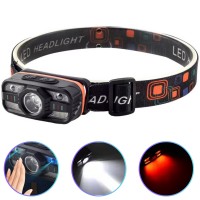 Фонарь налобный WH-0188-XPE+SMD(White+Red), Motion Sensor, Li-Ion аккумулятор, ЗУ Type-C