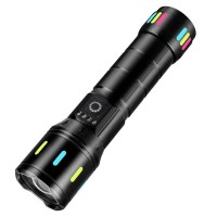 Фонарь NIGHT VISION FLUORESCENCE CA171-D 1 РЕЖИМ WHITE LASER LED PM10-TG, индикация заряда, 1x18650/3xAAA, ЗУ Type-C, zoom, Box