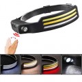 Фонарь налобный BL-W689-LM+3COB (White+Yellow+Red), Motion Sensor, Li-Ion аккум., ЗУ Type-C, Box