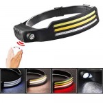 Фонарь налобный BL-W689-LM+3COB (White+Yellow+Red), Motion Sensor, Li-Ion аккум., ЗУ Type-C, Box