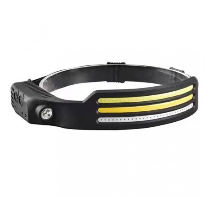 Фонарь налобный BL-W689-LM+3COB (White+Yellow+Red), Motion Sensor, Li-Ion аккум., ЗУ Type-C, Box