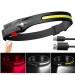 Фонарь налобный BL-W689-1/5808А-LM+COB(White+Red), Motion Sensor, Li-Ion аккум., ЗУ Type-C, Box
