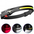 Фонарь налобный BL-W689-1/5808А-LM+COB(White+Red), Motion Sensor, Li-Ion аккум., ЗУ Type-C, Box