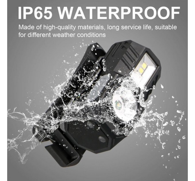 Фонарь налобный T131-XPE+3SMD(Red+Green+Blue+UV), Motion Sensor, Li-Ion аккум, магнит, клипса, ЗУ Type-C, Box