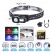 Фонарь налобный T131-XPE+3SMD(Red+Green+Blue+UV), Motion Sensor, Li-Ion аккум, магнит, клипса, ЗУ Type-C, Box