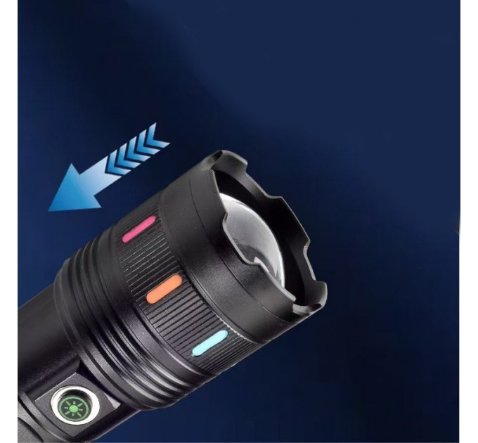 Фонарь NIGHT VISION FLUORESCENCE 701-PM10-TG, Li-Ion аккум., ЗУ Type-C, индикация заряда, zoom