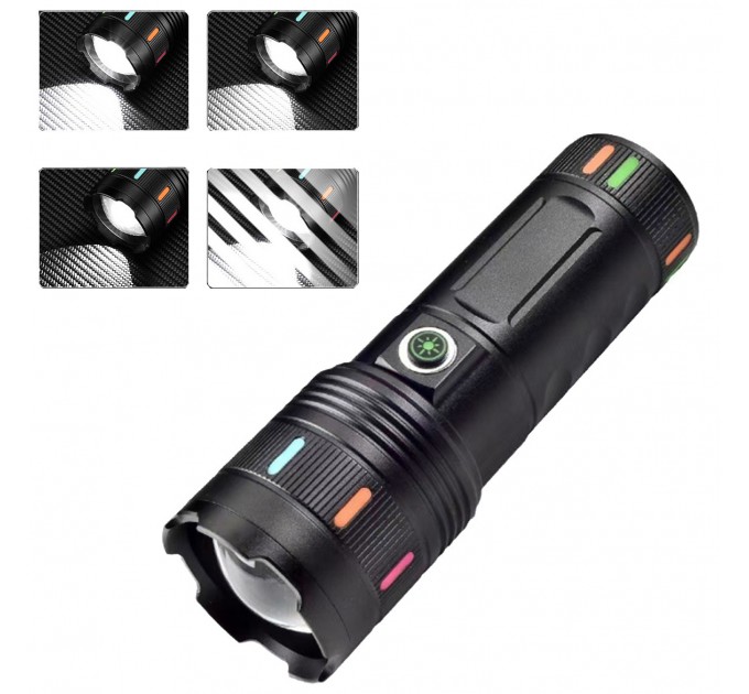Фонарь NIGHT VISION FLUORESCENCE 701-PM10-TG, Li-Ion аккум., ЗУ Type-C, индикация заряда, zoom