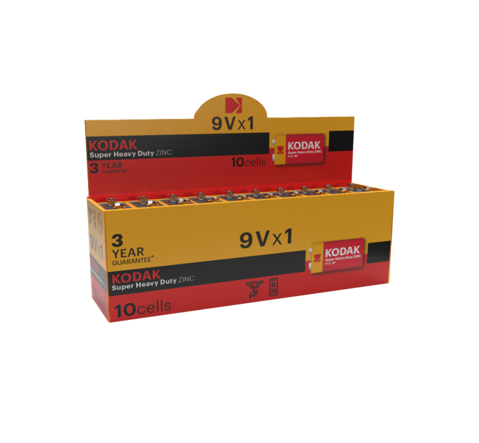 Батарейка KODAK EXTRA HEAVY DUTY 6F22 1 шт. коробка