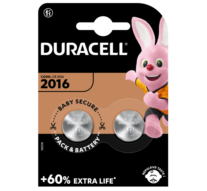 Батарейка Duracell DL2016 DSN 2 шт.