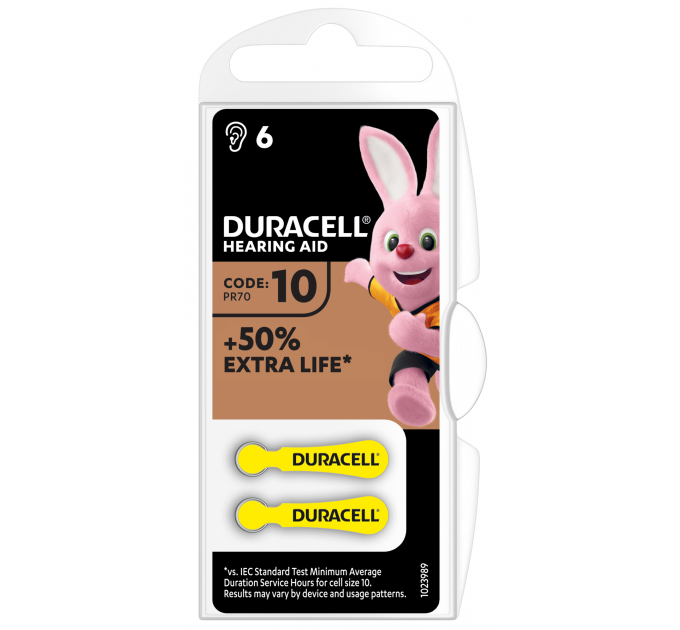 Батарейка Duracell HA 10 6 шт.