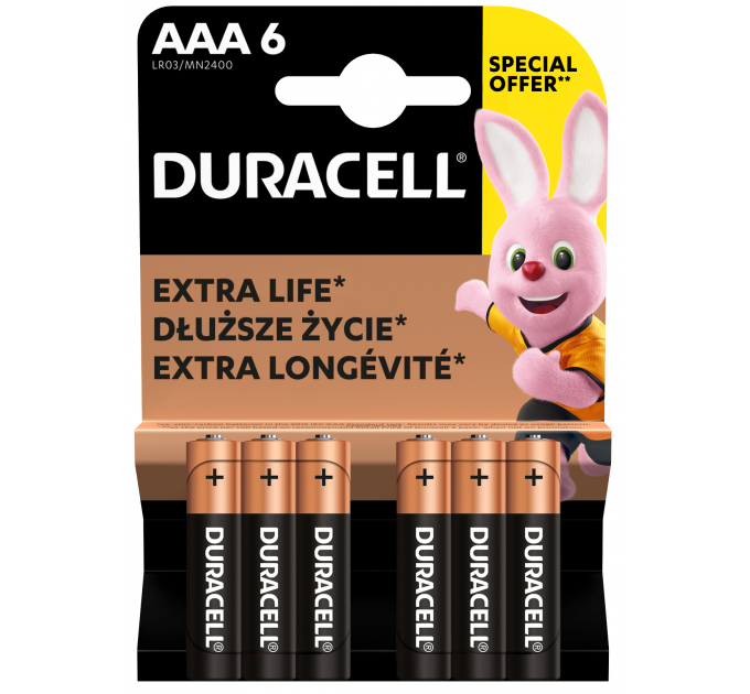 Батарейка Duracell LR03 MN2400 1х6 шт.
